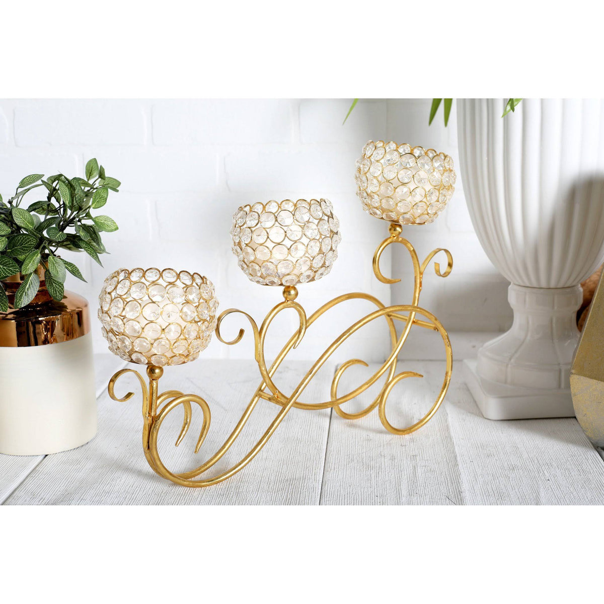 Gold-Tone Candle Holder T6300