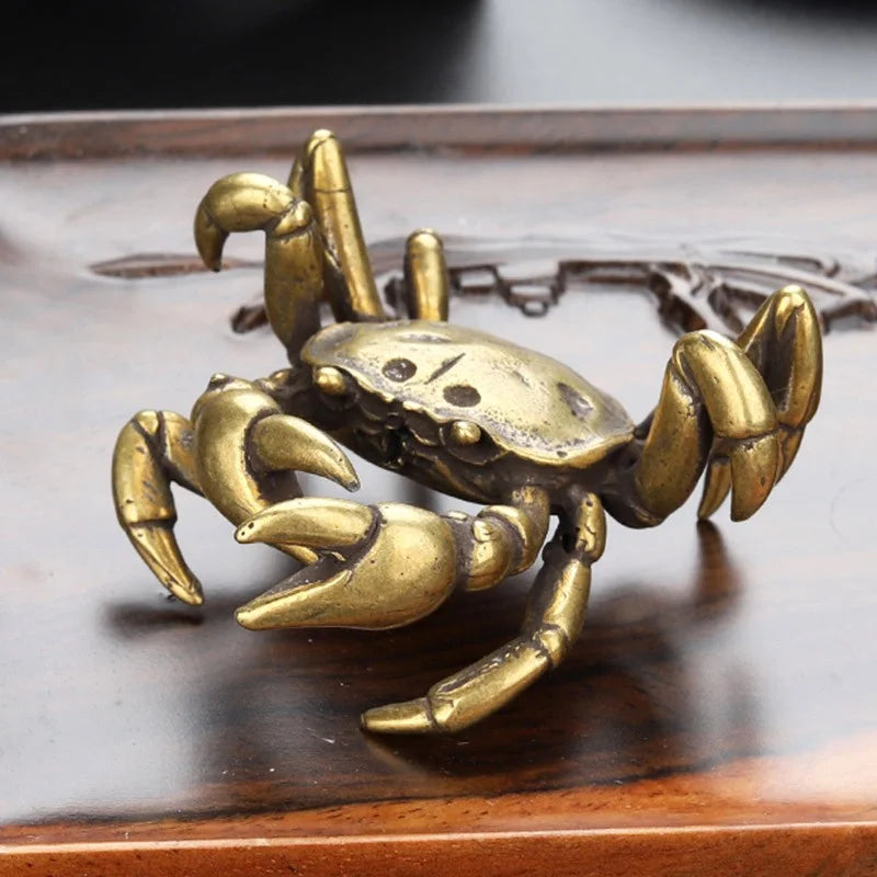 Solid Copper Crab Miniature Figurines V43504