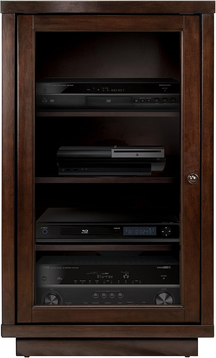 Dark Espresso Audio Video Component Cabinet C5163