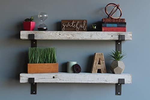 Reclaimed Wood Floating Shelves, Set of Two C3701