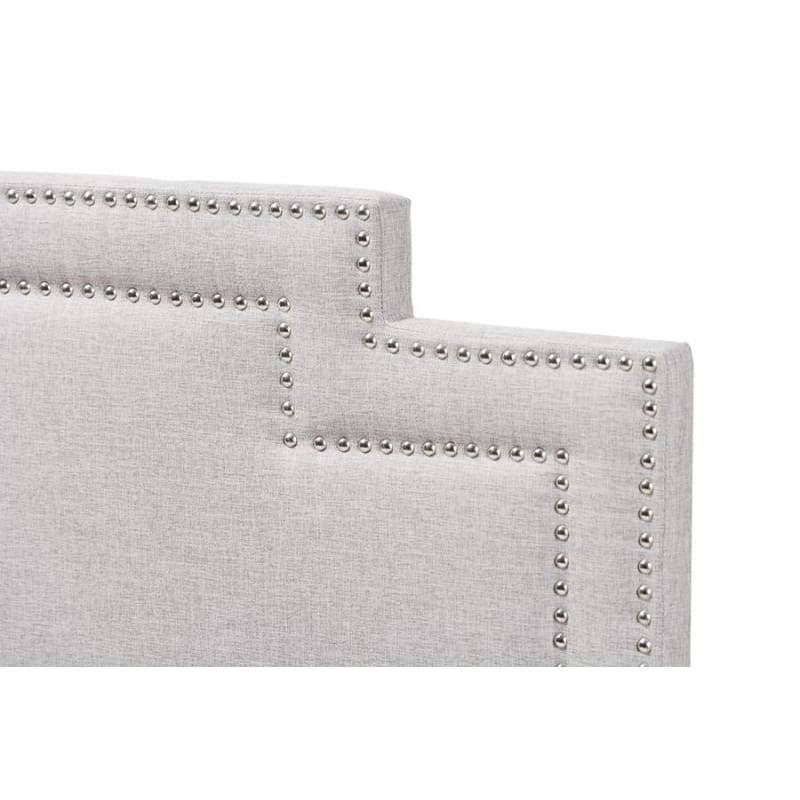 Greyish Beige Fabric Full Size Headboard Z68756