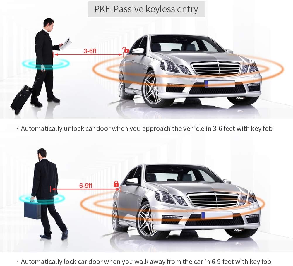 PKE Car Alarm System Remote Starter Push Button Keyless Go System Z3596