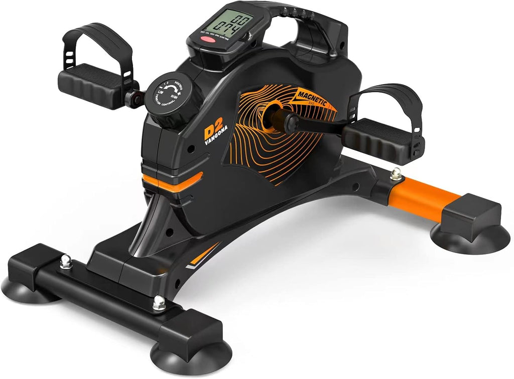 Under Desk Bike Pedal Exerciser Magnetic Mini Exercise Bike Stationary Cycle with Carpet C1573