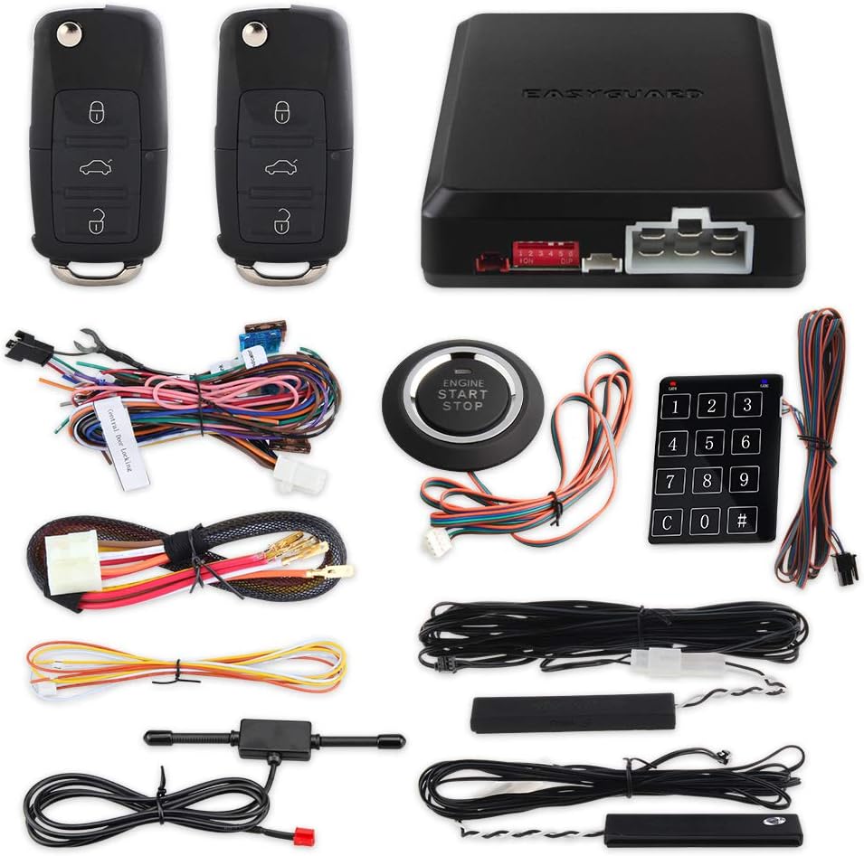 PKE Car Alarm System Remote Starter Push Button Keyless Go System Z3596