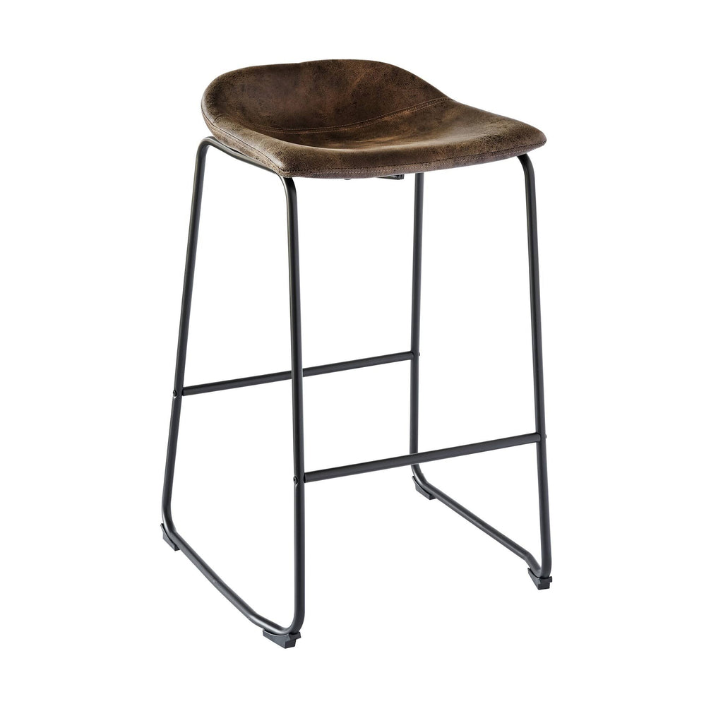Brown Metal Bar Stool Set D4407