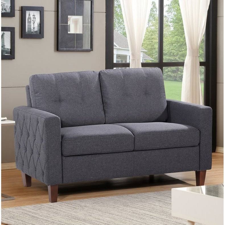 Tufted Mid-Century Loveseat - Beige J5935