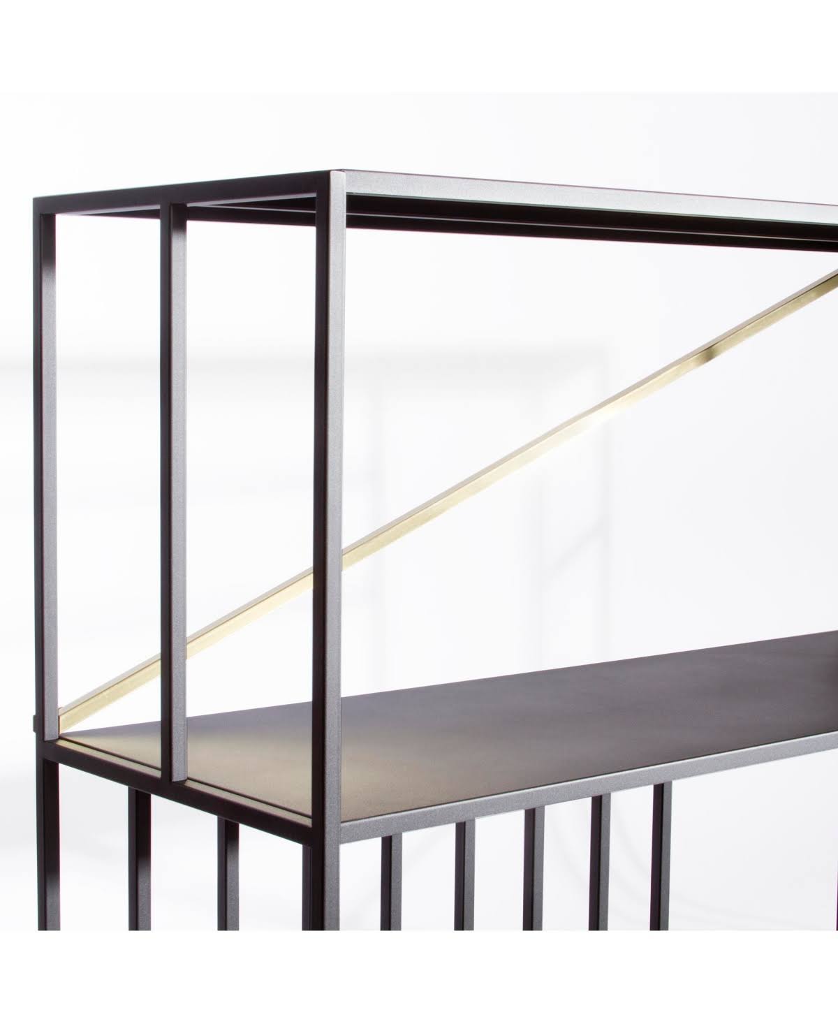 Black 2 Shelf Bookcase F865