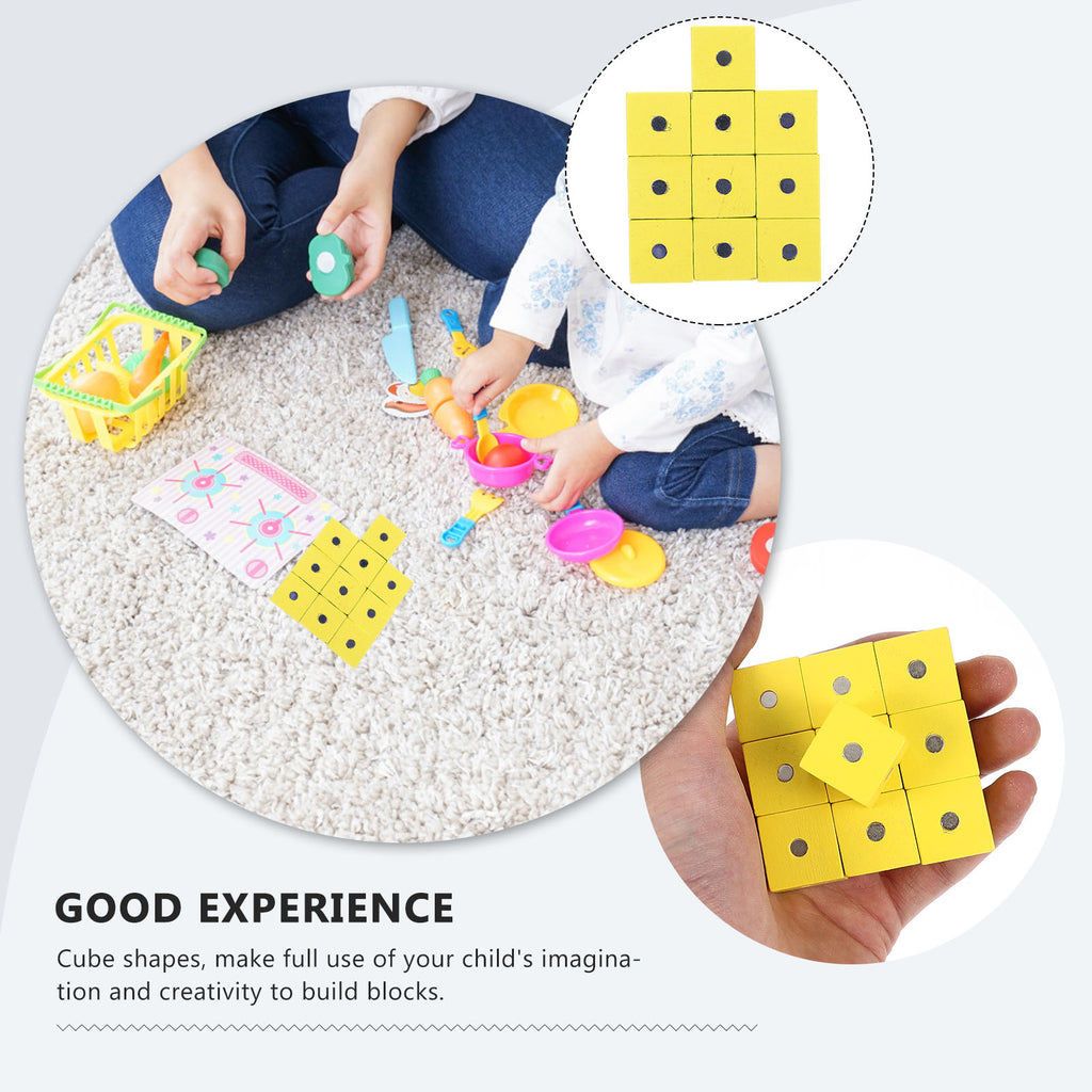 10 Pcs Magnetic Wooden Building Blocks Toy W42283