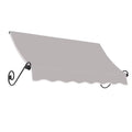 8.375 ft Fixed Awning Acrylic Fabric, Gray O4702