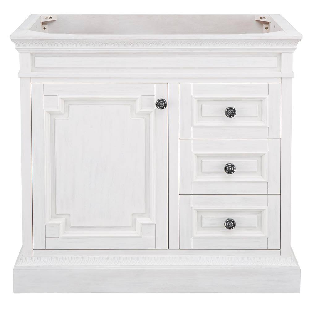 White Wash Bath Vanity Cabinet Q45686