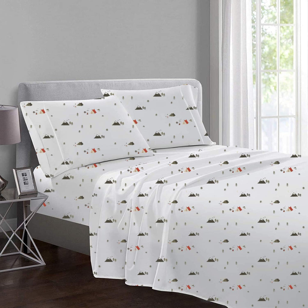 Ivory California King Size 4 Pcs Bed Sheets Set A51630