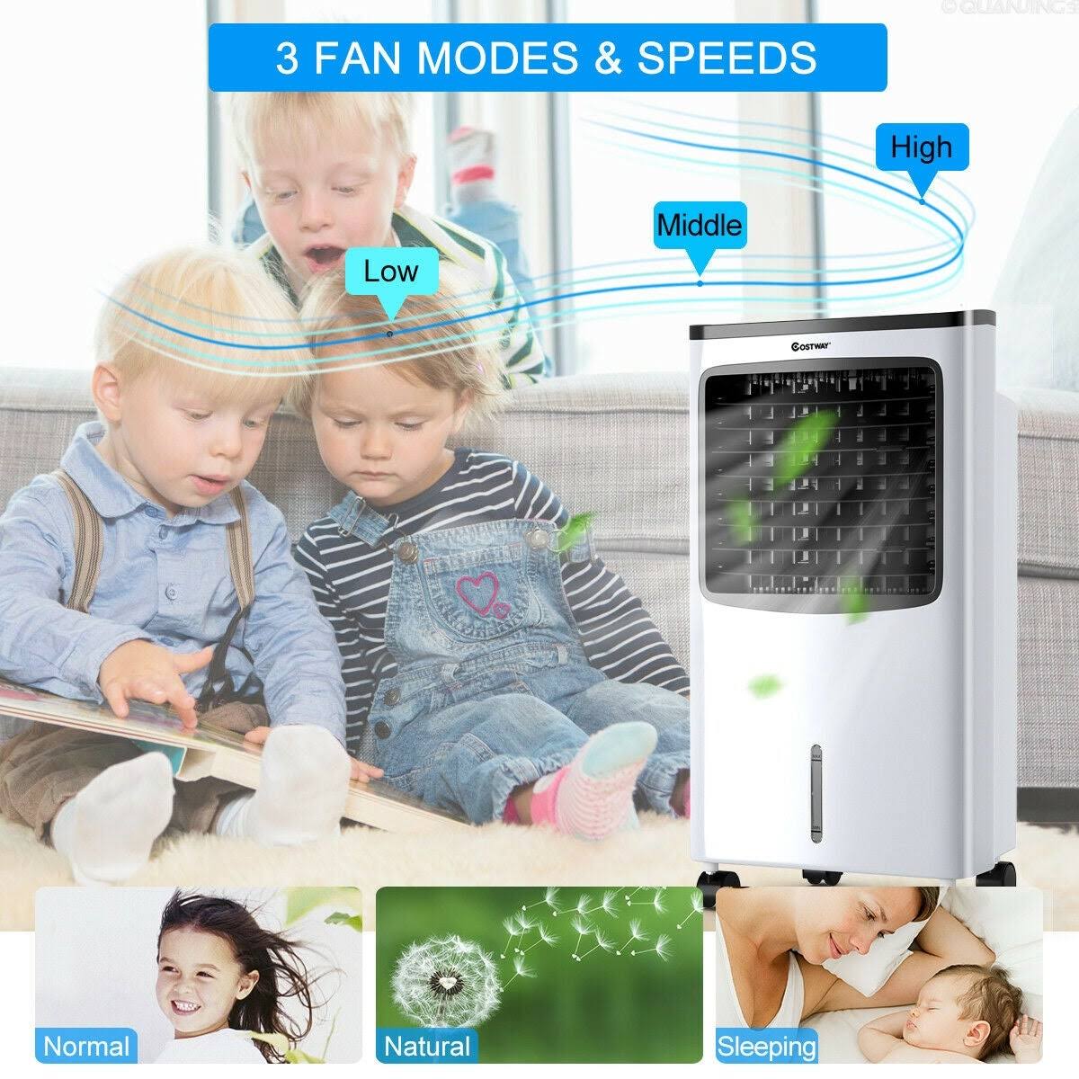 Black Portable Cooler Fan with Remote Control Q868