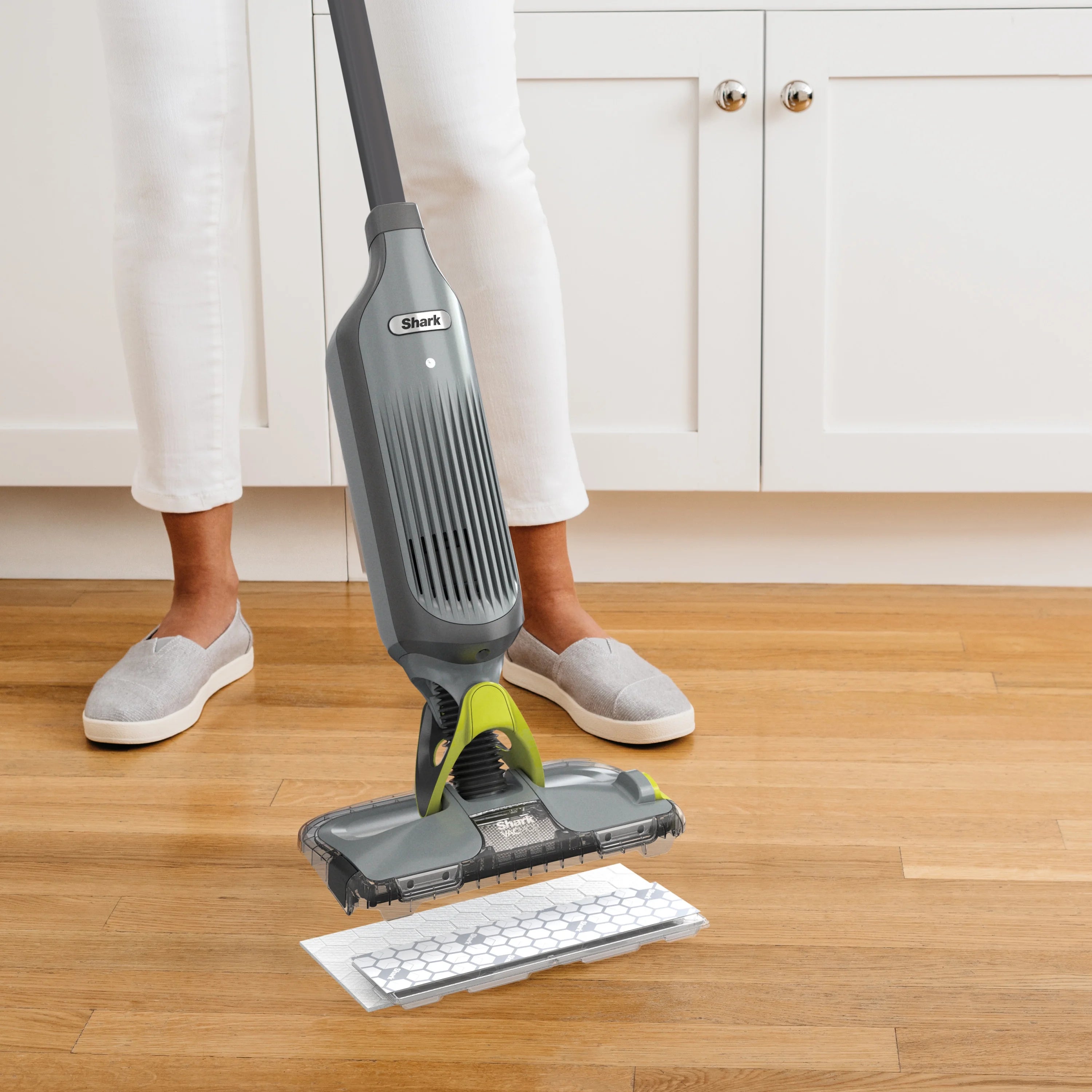 Cordless Hard Floor Vacuum Mop with Disposable Pad A463