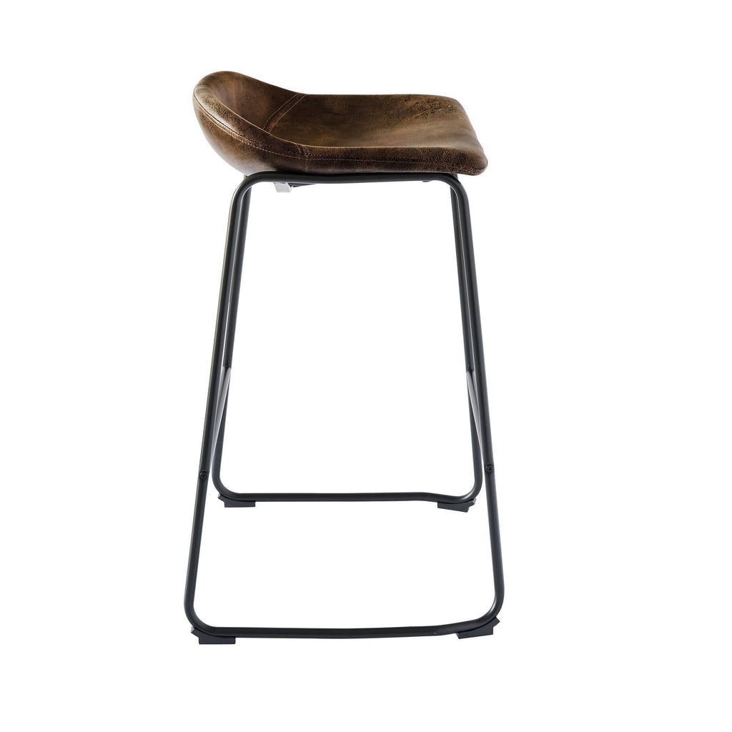 Brown Metal Bar Stool Set D4407