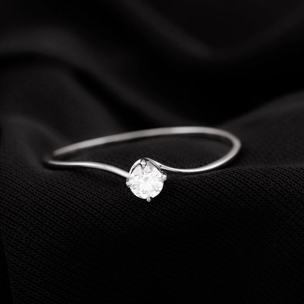 925 Sterling Silver Solitaire Ring K74903