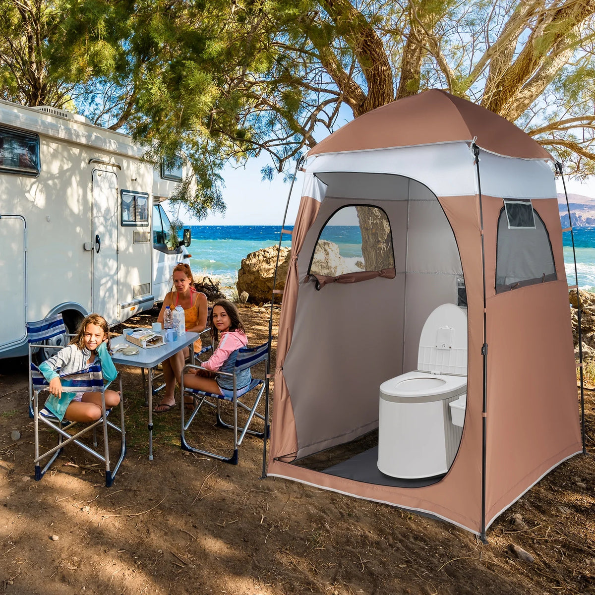Portable Outdoor Shower Tent Camp Toilet Rain Shelter B2312