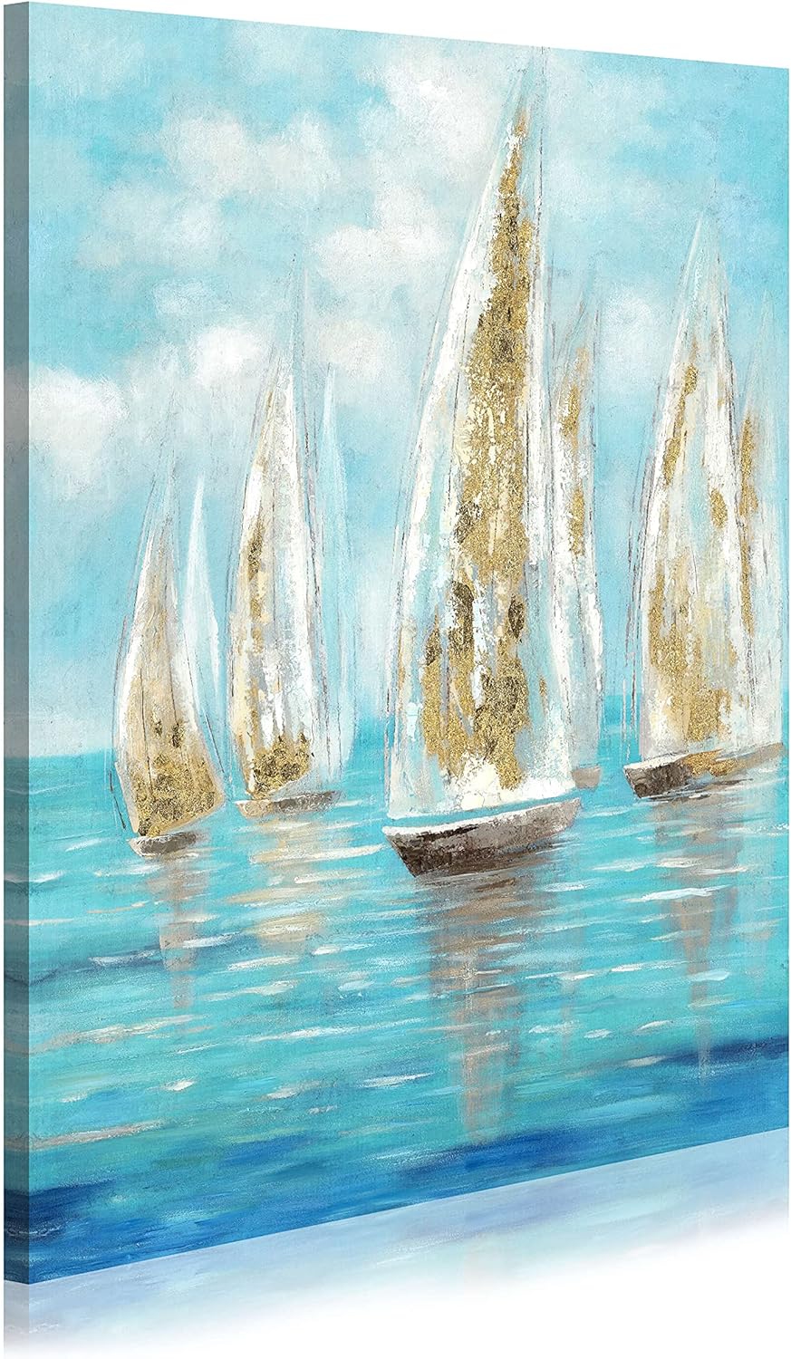 36 x 24 Hand-Painted Textured Canvas Wall Art U5044