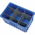 Blue Plastic Dividable Grid Container, Lot of 8 A734176