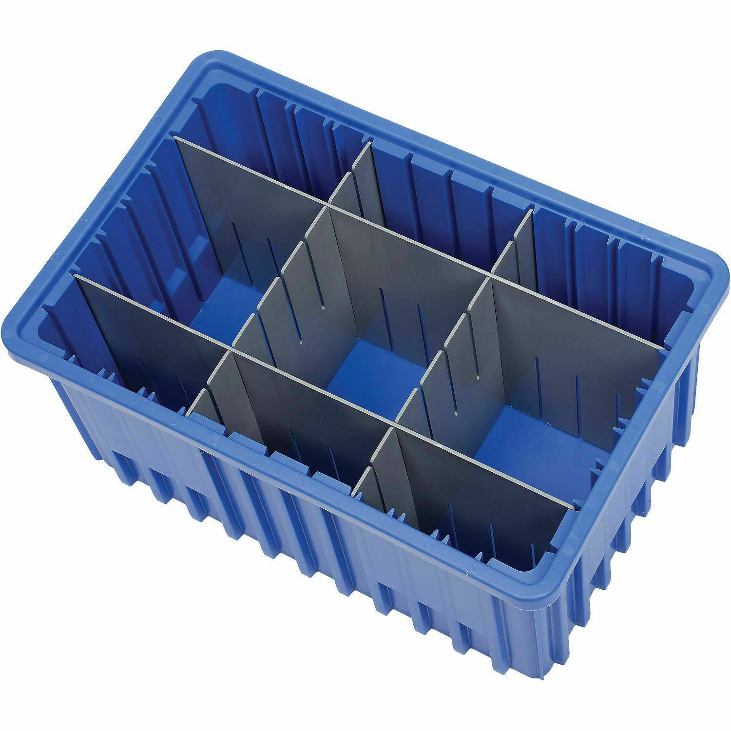 Blue Plastic Dividable Grid Container, Lot of 8 A734176