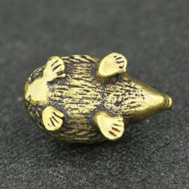 Brass Hedgehog Ornaments Vintage Antique Statue K9709