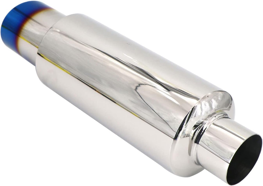 Blue Burnt Stainless Steel Exhaust Tip, 2.5" Inlet 4" Outlet, Pack of 2 A123