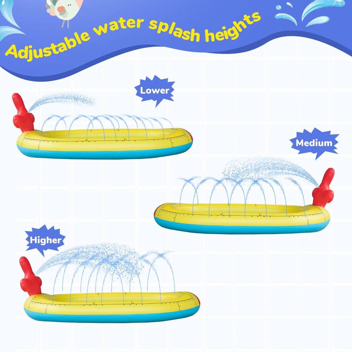 3-in-1 Splash Pad Outdoor Water Play Toys G2517