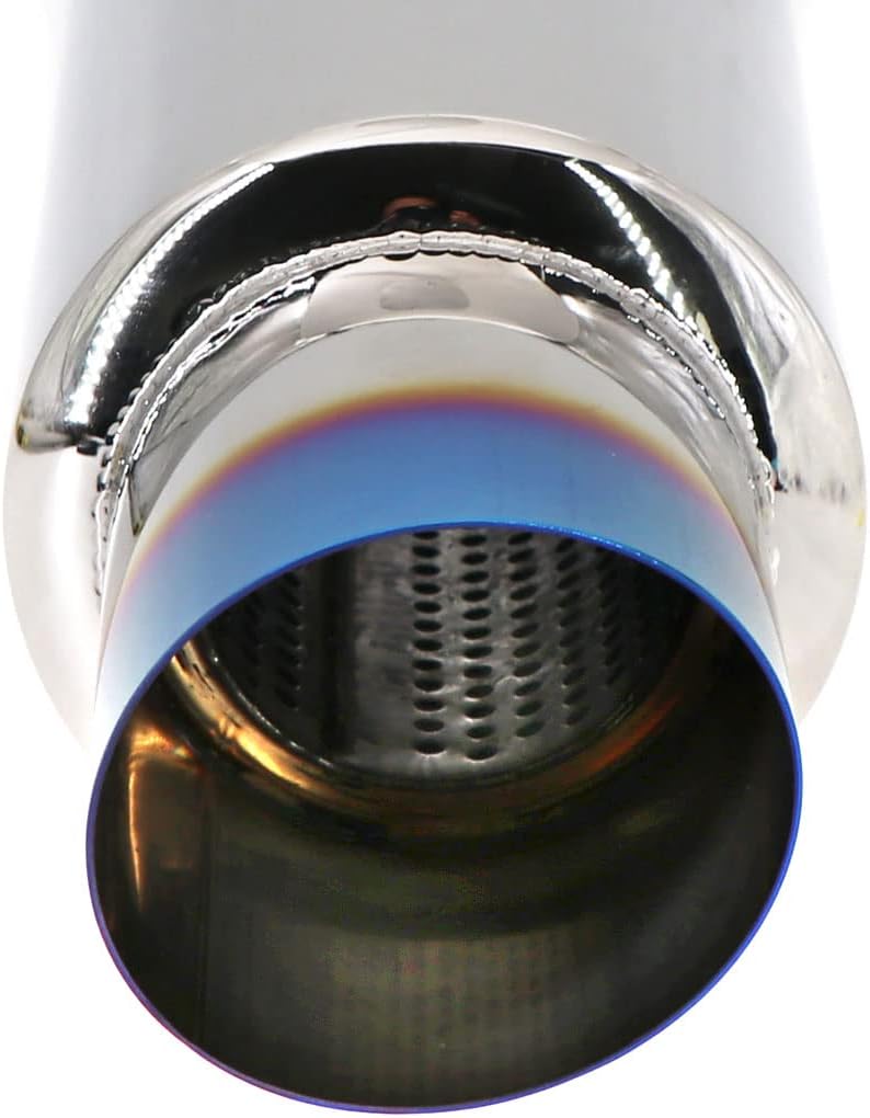 Blue Burnt Stainless Steel Exhaust Tip, 2.5" Inlet 4" Outlet, Pack of 2 A123