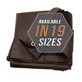 Brown/Black Heavy Duty Waterproof Tarp Cover 12x16 Y534533