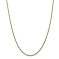 14k Gold 2.5mm Semi Solid Curb Chain Necklace 26 Inch U353102