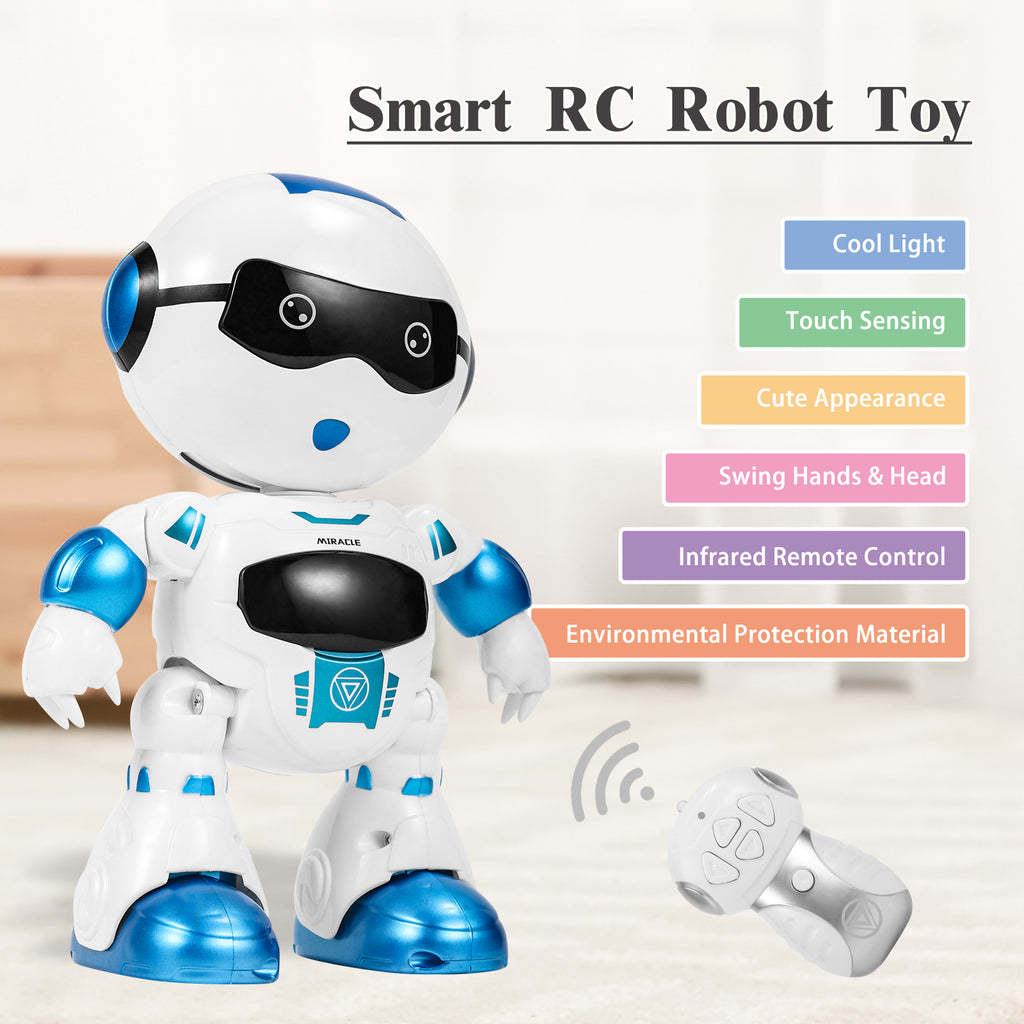Blue Smart Robot Toys with Sound LED Eyes U8130