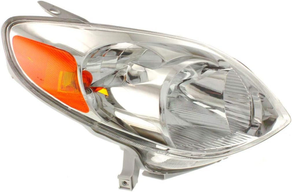 Passenger Side Halogen Headlight Assembly for Toyota Matrix 2003-2008 W7602