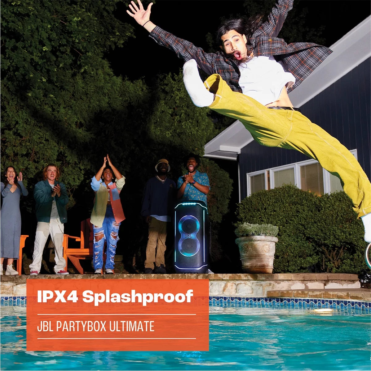 Waterproof Wi-Fi Party Speaker with Dolby Atmos B748988