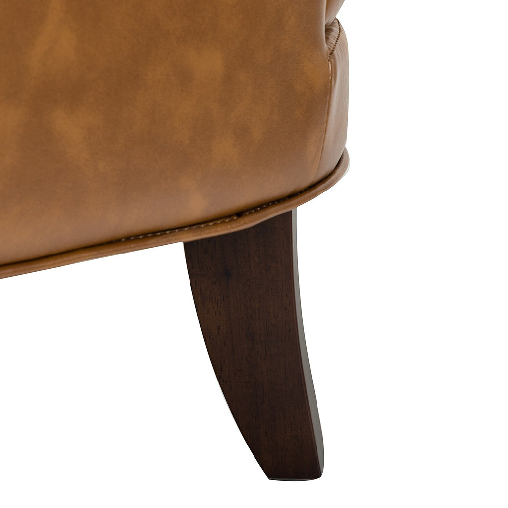 Traditional Wingback Upholstered Armchair with Nailhead Trim Set of 2 X508813