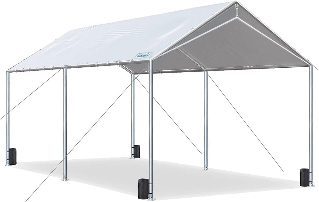 10X20ft Heavy Duty Car Canopy Galvanized Frame Carport R968
