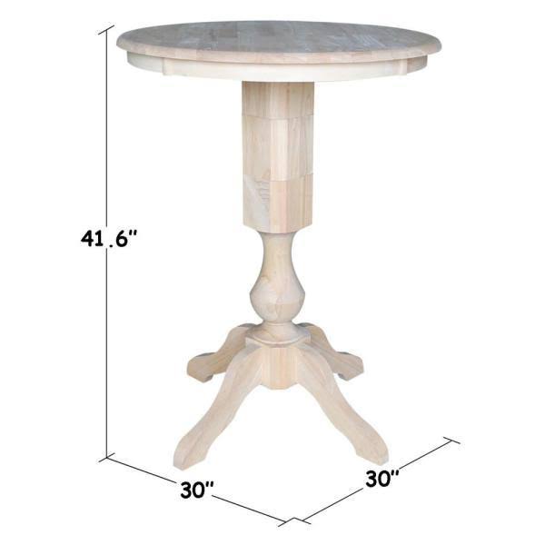 30x22 Round Pedestal Bar Height Table with 2 Bar Height Stools Z250445