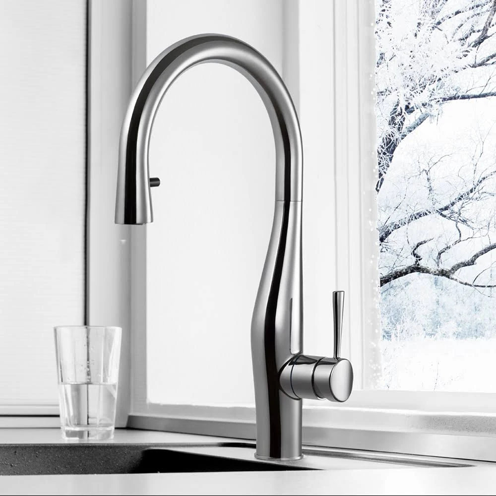 Brushed Brass Hidden Pull Down Kitchen Faucet F837