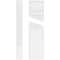 Fluted PVC Pilaster with Decorative Capital and Base (Pair) U36292