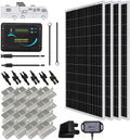 400 Watts 12 Volts Monocrystalline Solar RV Kit with 30A PWM LCD Charge Controller K514
