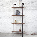 Brown Wood Wall-Mounted Shelves Bookcase Storage Rack B247