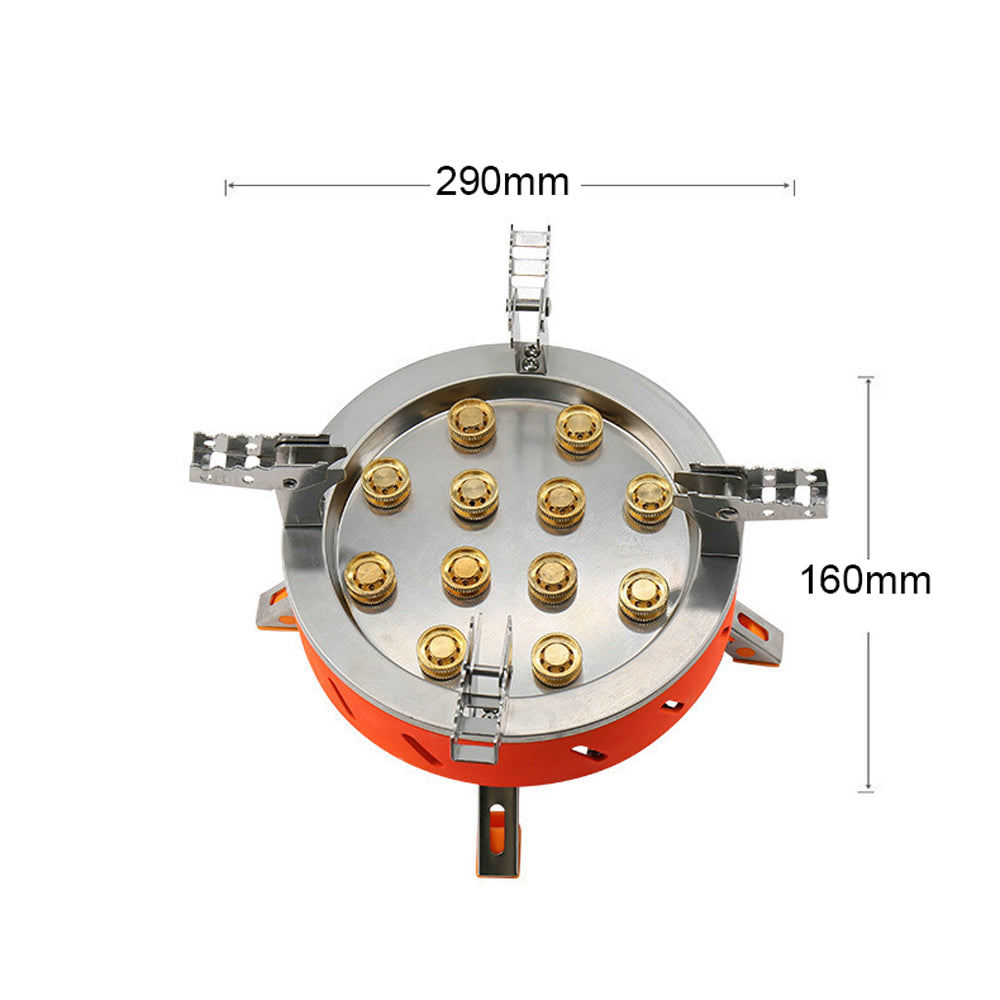 12 Core Windproof Backpacking Stove with Piezo Ignition R9078