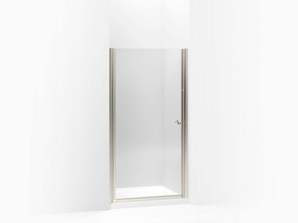 Matte Nickel Frameless Pivot Shower Door A95851