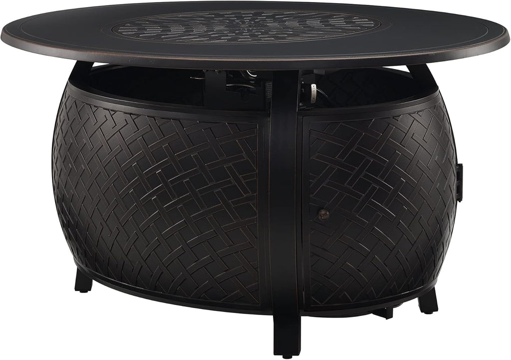 Antique Bronze Oval Cast Aluminum Gas Fire Pit M88781