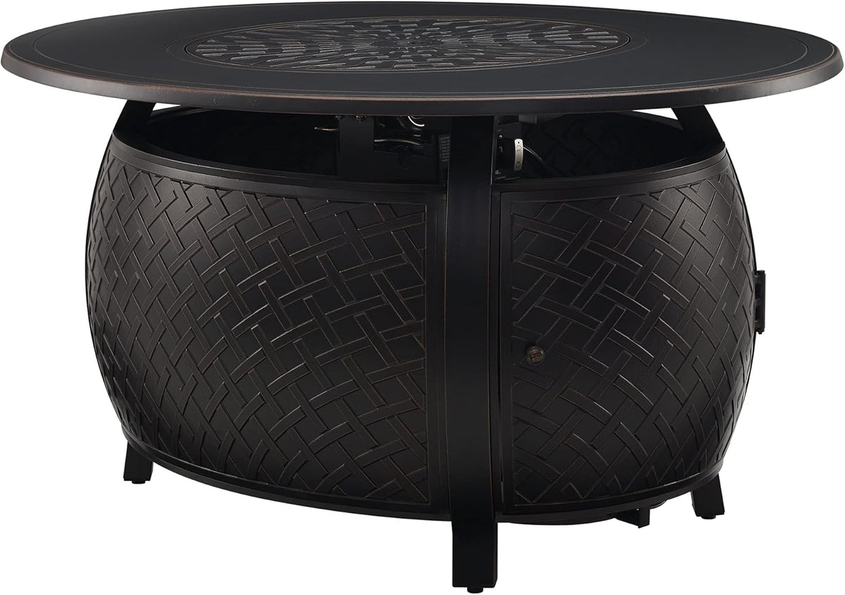 Antique Bronze Oval Cast Aluminum Gas Fire Pit M88781