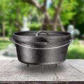 Black 8 qt Cast Iron Dutch Oven O334