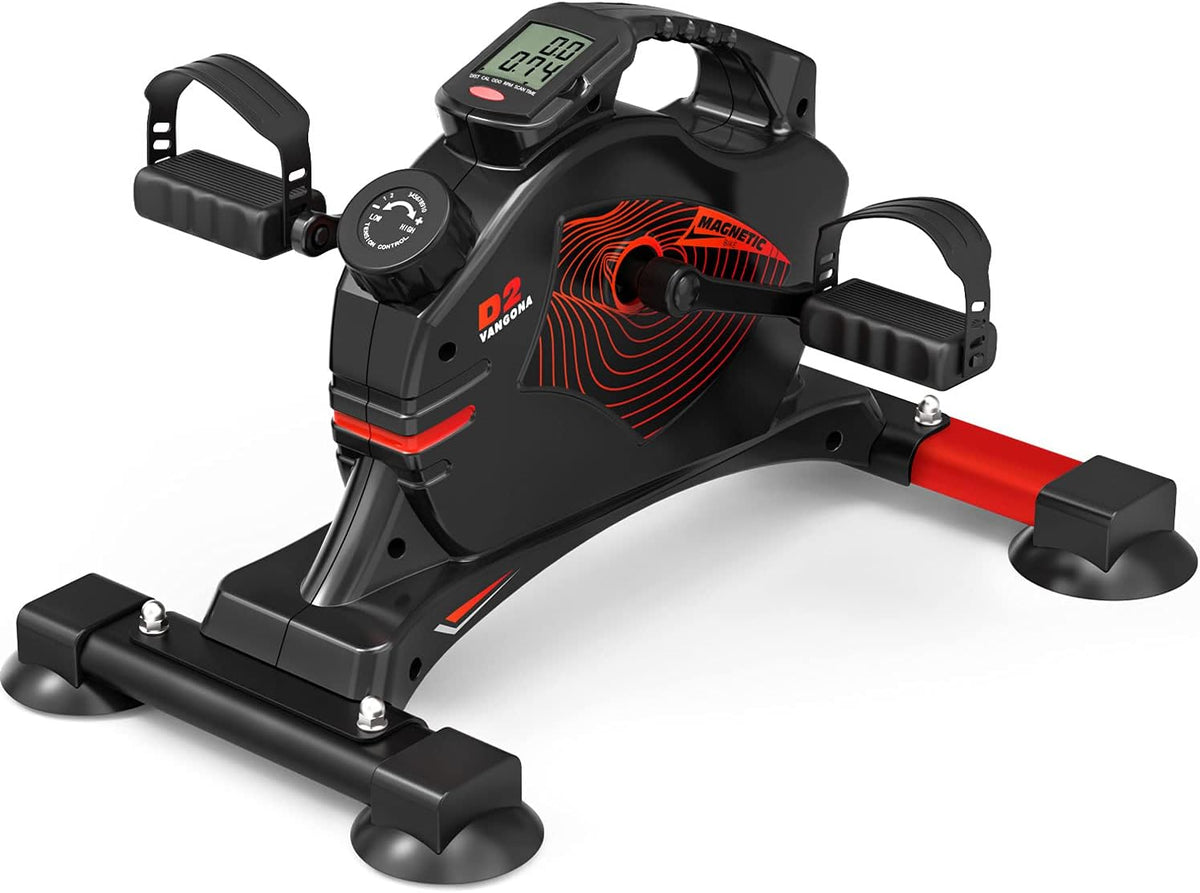 Under Desk Bike Pedal Exerciser Magnetic Mini Exercise Bike Stationary Cycle with Carpet C1573