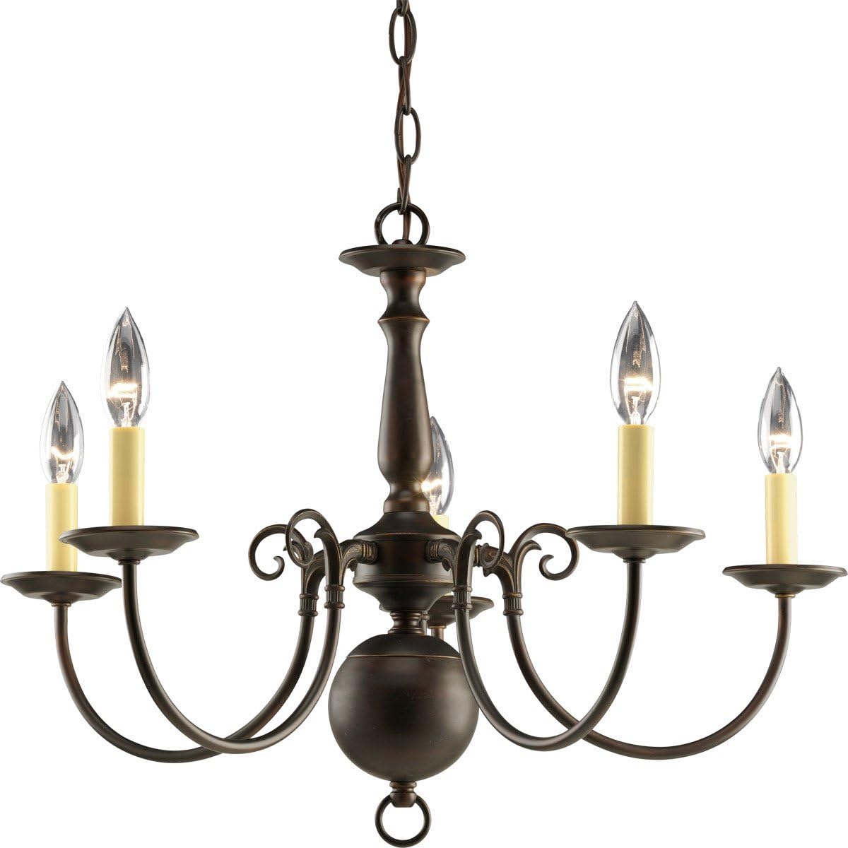 5-Light Polished Brass Chandelier Y38247