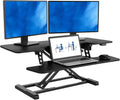 Electric Standing Desk Converter with Quick Release Keyboard Tray B21610