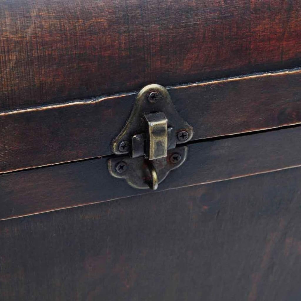 Vintage Wooden Treasure Chest Storage Trunk with 2 Drawers Y30634
