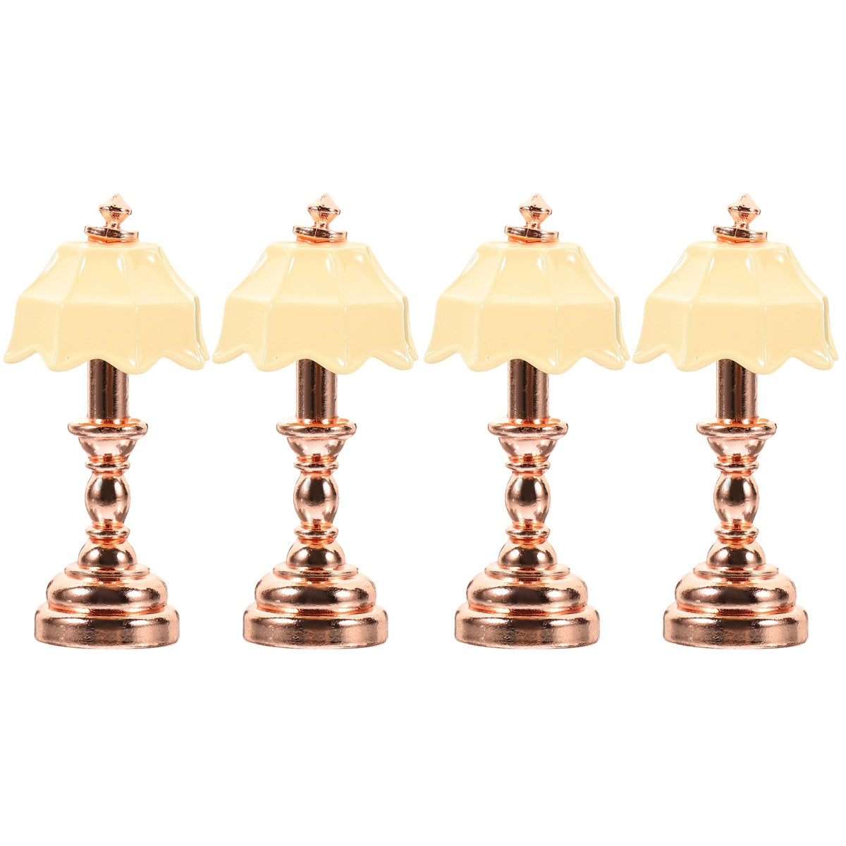 Vintage Metal Dollhouse Bedside Lamp 4 Pcs H7763