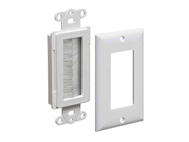 White 10-Pack Cable Entry Device with Wall Plate P6839